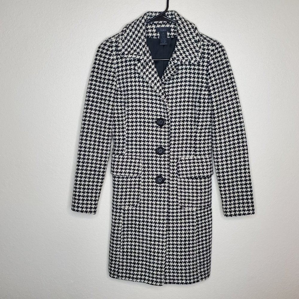 Houndstooth Print Peacoat by Frenchi